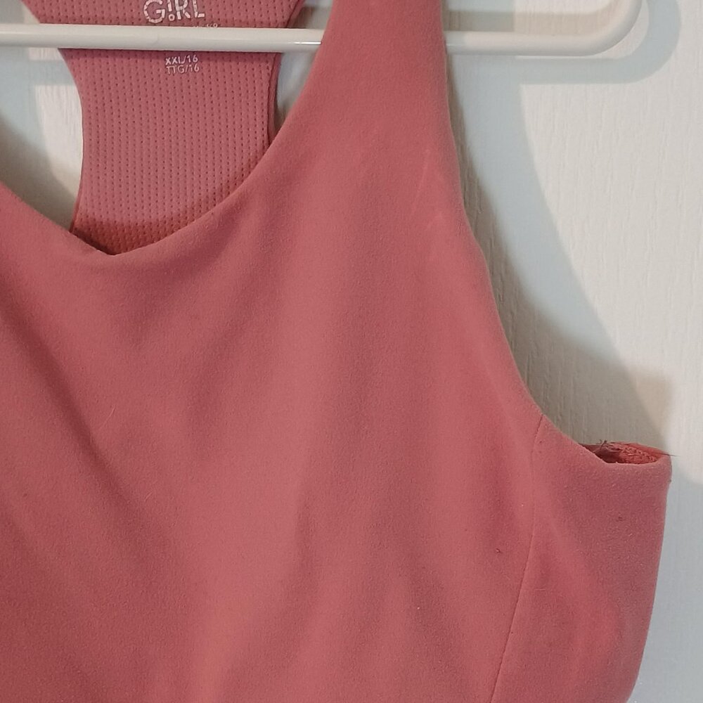 Athleta/Speed Racer Bra/Girls XXL 16/Aphrodite Pink/Sports - Picture 7 of 8